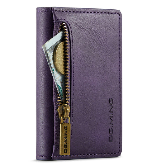 DG.MING M5 Series RFID Blocking Wallet with Zippered Pouch Multi-Layer Card Holder Coin Purse Bag