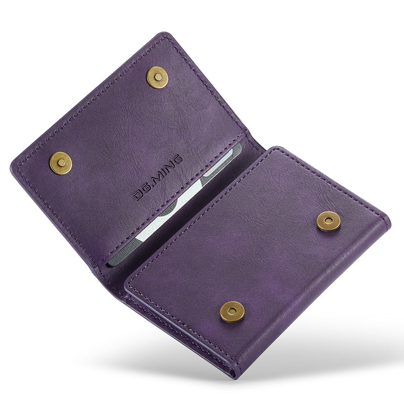 DG.MING M5 Series RFID Blocking Wallet with Zippered Pouch Multi-Layer Card Holder Coin Purse Bag