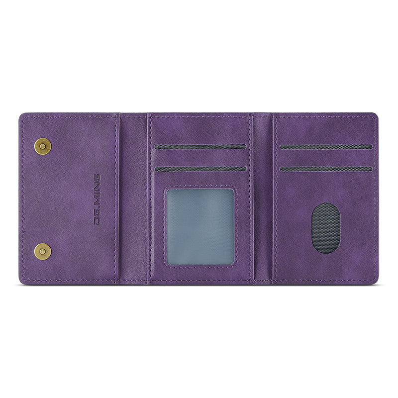 DG.MING M5 Series RFID Blocking Wallet with Zippered Pouch Multi-Layer Card Holder Coin Purse Bag
