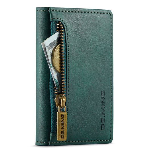 DG.MING M5 Series RFID Blocking Wallet with Zippered Pouch Multi-Layer Card Holder Coin Purse Bag