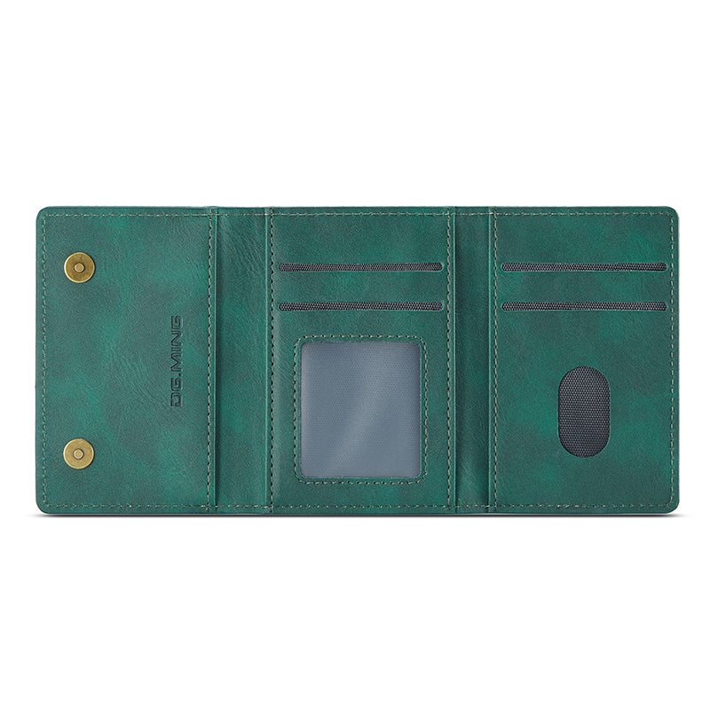 DG.MING M5 Series RFID Blocking Wallet with Zippered Pouch Multi-Layer Card Holder Coin Purse Bag