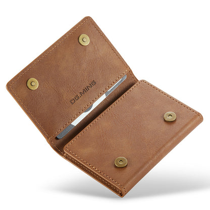 DG.MING M5 Series RFID Blocking Wallet with Zippered Pouch Multi-Layer Card Holder Coin Purse Bag