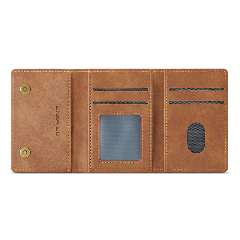 DG.MING M5 Series RFID Blocking Wallet with Zippered Pouch Multi-Layer Card Holder Coin Purse Bag