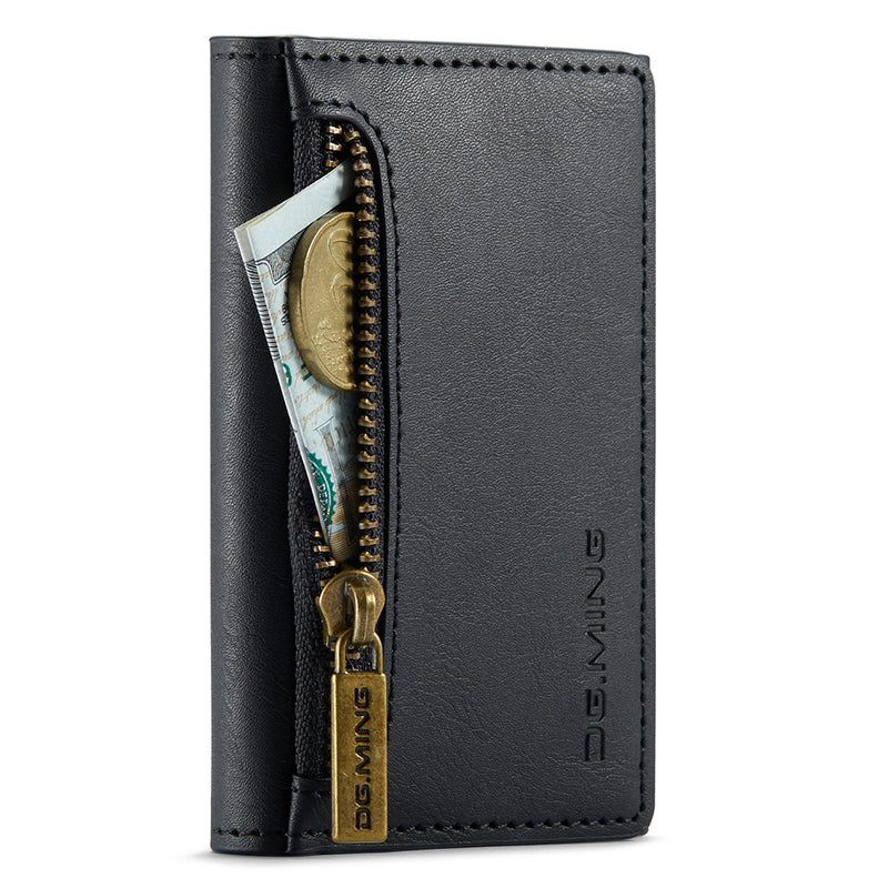 DG.MING M5 Series RFID Blocking Wallet with Zippered Pouch Multi-Layer Card Holder Coin Purse Bag