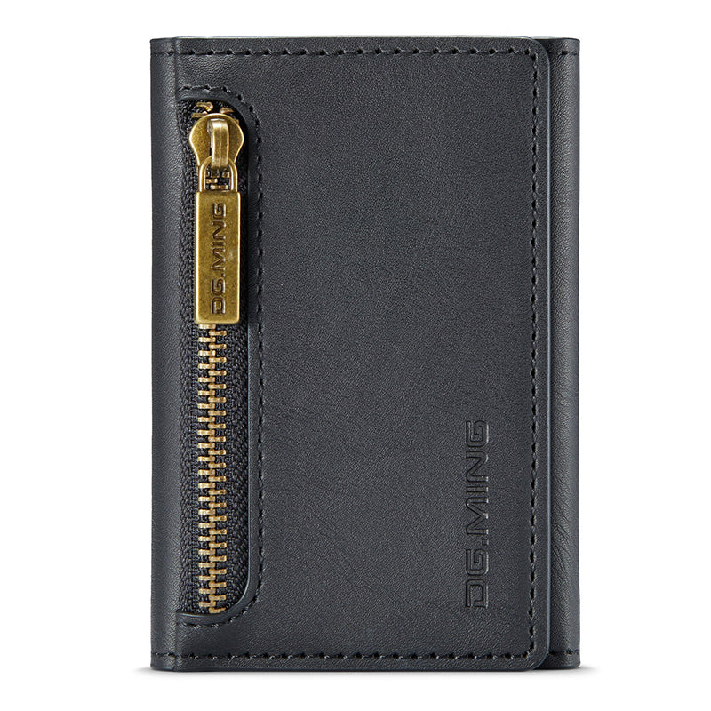 DG.MING M5 Series RFID Blocking Wallet with Zippered Pouch Multi-Layer Card Holder Coin Purse Bag