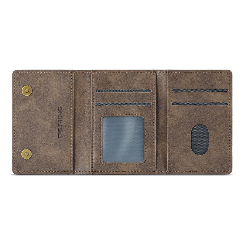DG.MING M5 Series RFID Blocking Wallet with Zippered Pouch Multi-Layer Card Holder Coin Purse Bag