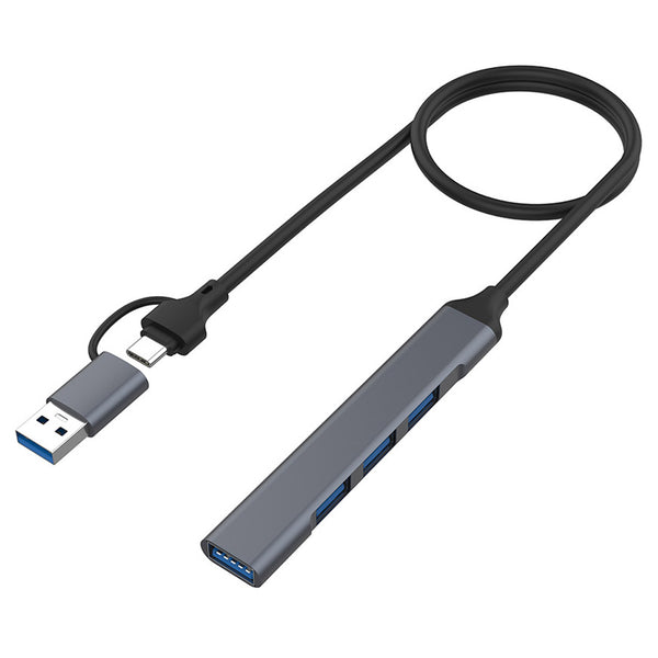 2-in-1 USB-C / USB-A HUB Adapter for Laptop 4-Port USB2.0 3.0 Splitter Docking Station for Mouse, Keyboard