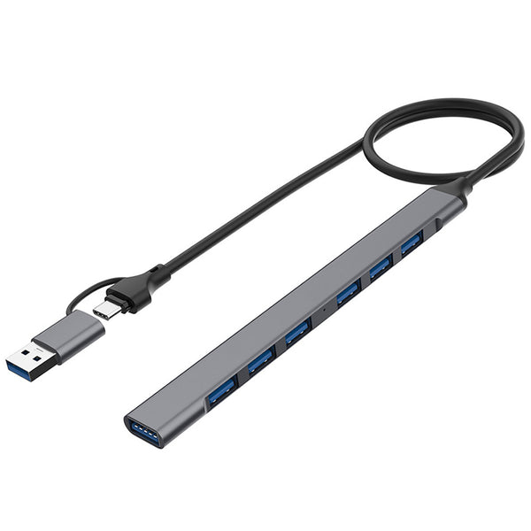 2-in-1 USB-C / USB-A HUB Adapter 7-Port Docking Station USB2.0 3.0 Splitter for Laptops