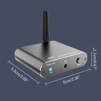 D300 3.5mm AUX Optical Fiber Coaxial Bluetooth 5.2 Music Receiver Aluminum Alloy HiFi Audio Adapter