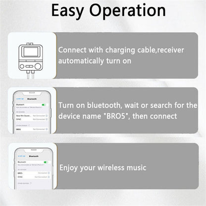 BR05 2 in 1 Wireless Bluetooth Transmitter Receiver 5 EQ Modes Audio Adapter with 3.5mm AUX RCA TF Port