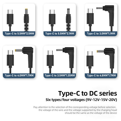 USB-C to DC Power Cable Adapter 15V 4.8 x 1.7mm PVC Power Cord for Routers, Cameras, TV Box, Desk Lamps