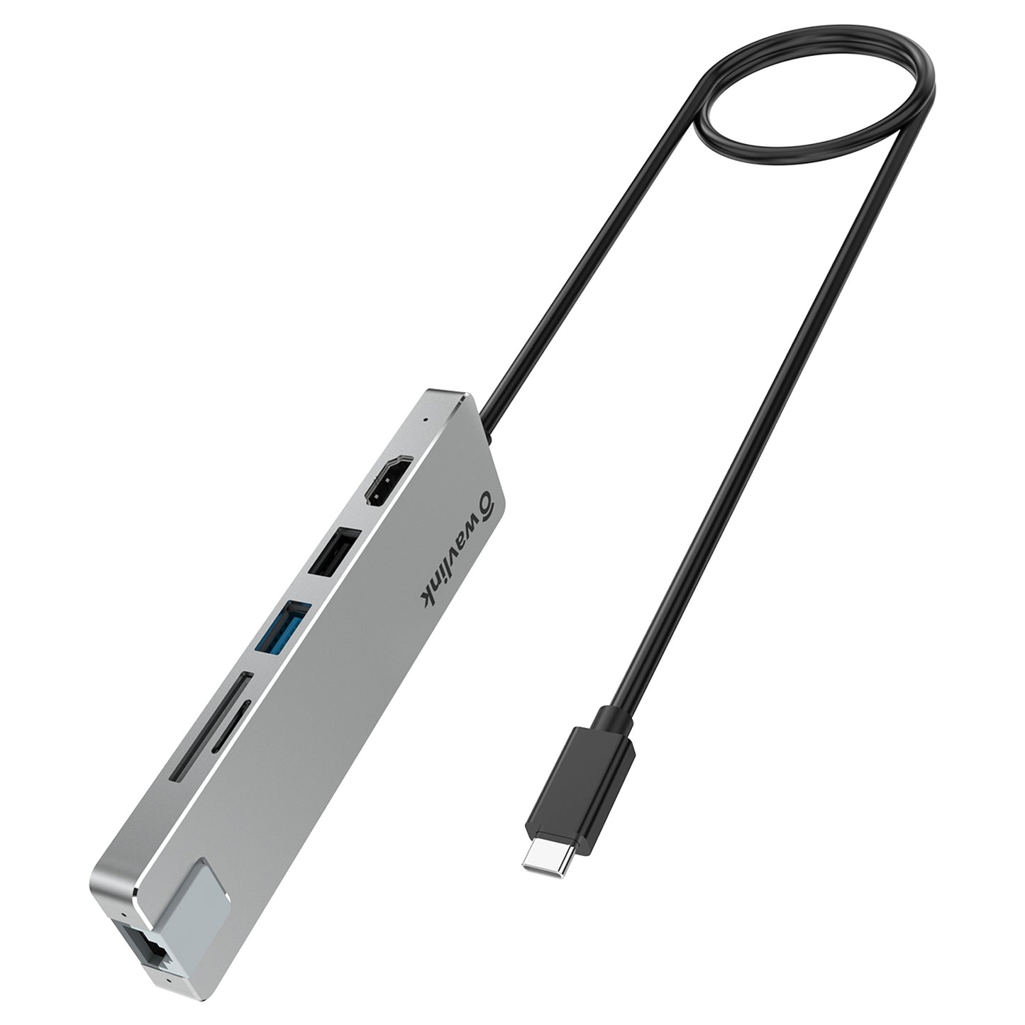 WAVLINK UHP3409 7-in-1 Type-C PC HUB Converter USB-C Docking Station with HD 4K / 30Hz, PD 100W, SD / TF Card Slot
