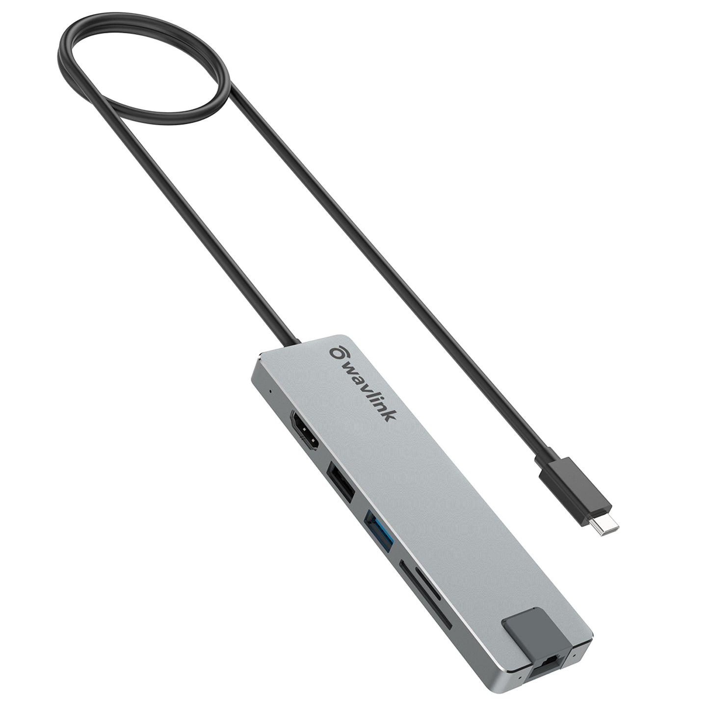 WAVLINK UHP3409 7-in-1 Type-C PC HUB Converter USB-C Docking Station with HD 4K / 30Hz, PD 100W, SD / TF Card Slot