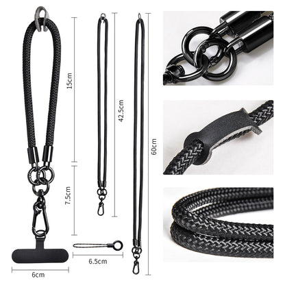 Phone Lanyard Neck  /  Wrist Strap Multifunctional Anti-Drop Cell Phone Rope with Detachable Metal Buckle