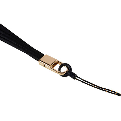 20cm Universal Cell Phone Case Hand Strap Wrist Lanyard Leather Strap for Name Tag / Keys