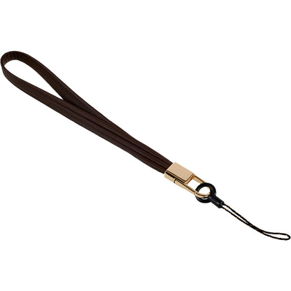 20cm Universal Cell Phone Case Hand Strap Wrist Lanyard Leather Strap for Name Tag / Keys