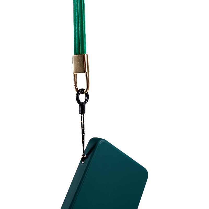20cm Universal Cell Phone Case Hand Strap Wrist Lanyard Leather Strap for Name Tag / Keys