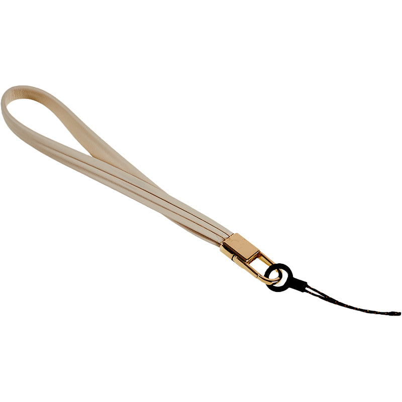 20cm Universal Cell Phone Case Hand Strap Wrist Lanyard Leather Strap for Name Tag / Keys