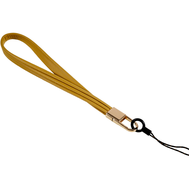 20cm Universal Cell Phone Case Hand Strap Wrist Lanyard Leather Strap for Name Tag / Keys