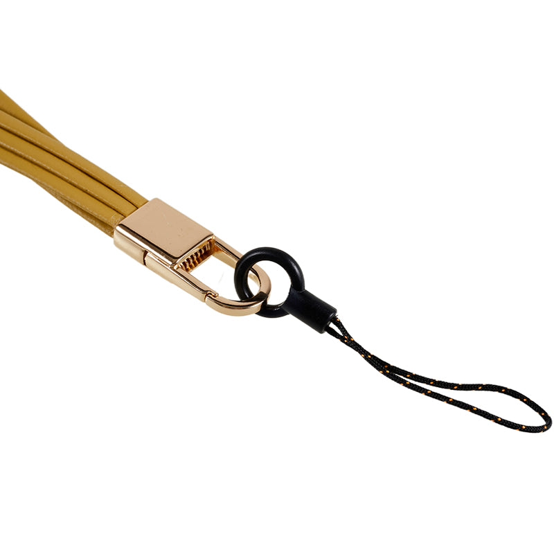 20cm Universal Cell Phone Case Hand Strap Wrist Lanyard Leather Strap for Name Tag / Keys
