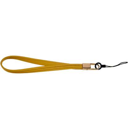 20cm Universal Cell Phone Case Hand Strap Wrist Lanyard Leather Strap for Name Tag / Keys
