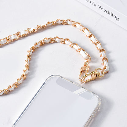 Purse Chain Strap 120cm Phone Crossbody Bag Chains Handbag Shoulder Leather Strap with Metal Buckles