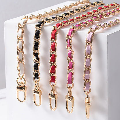 Purse Chain Strap 120cm Phone Crossbody Bag Chains Handbag Shoulder Leather Strap with Metal Buckles