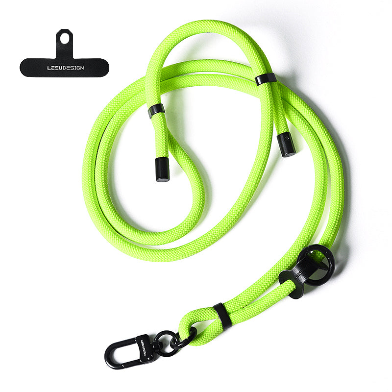 160cm Cell Phone Lanyard Crossbody Phone Neck Shoulder Strap Adjustable Polyester Rope with Patch