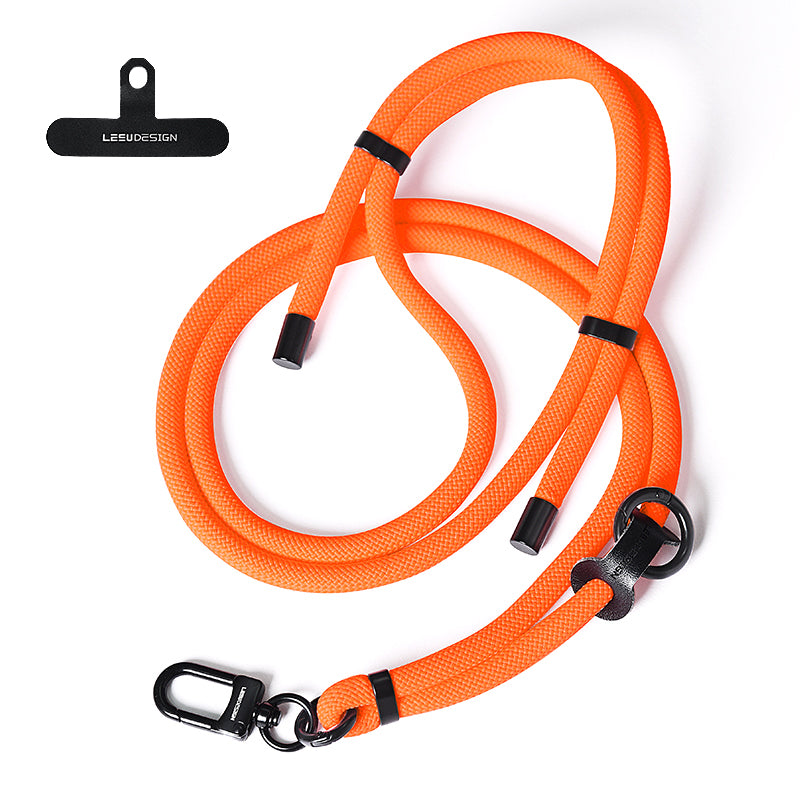 160cm Cell Phone Lanyard Crossbody Phone Neck Shoulder Strap Adjustable Polyester Rope with Patch