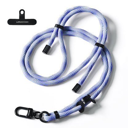 160cm Cell Phone Lanyard Crossbody Phone Neck Shoulder Strap Adjustable Polyester Rope with Patch