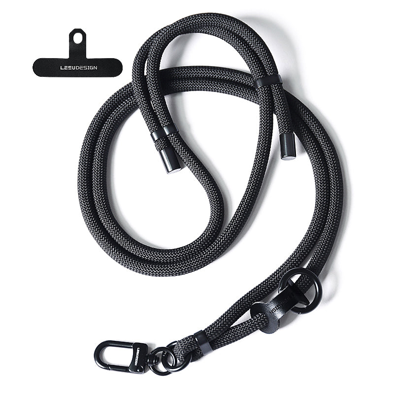 160cm Cell Phone Lanyard Crossbody Phone Neck Shoulder Strap Adjustable Polyester Rope with Patch