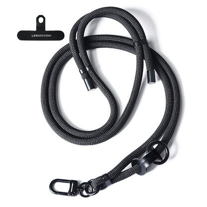 160cm Cell Phone Lanyard Crossbody Phone Neck Shoulder Strap Adjustable Polyester Rope with Patch
