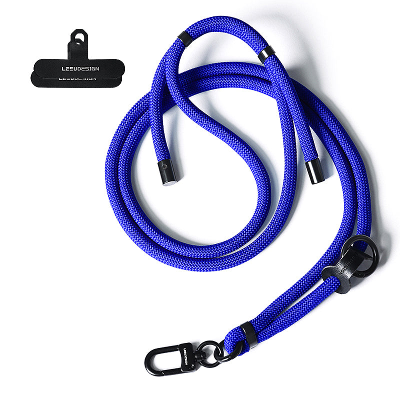 160cm Cell Phone Lanyard Crossbody Phone Neck Shoulder Strap Adjustable Polyester Rope with Patch