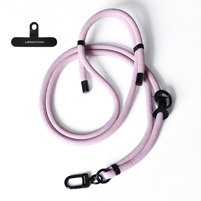 160cm Cell Phone Lanyard Crossbody Phone Neck Shoulder Strap Adjustable Polyester Rope with Patch
