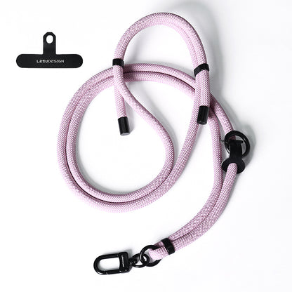 160cm Cell Phone Lanyard Crossbody Phone Neck Shoulder Strap Adjustable Polyester Rope with Patch