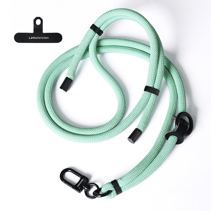 160cm Cell Phone Lanyard Crossbody Phone Neck Shoulder Strap Adjustable Polyester Rope with Patch