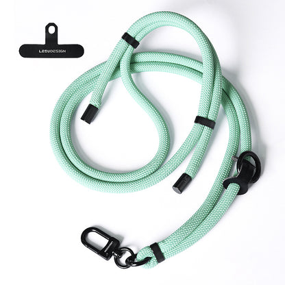 160cm Cell Phone Lanyard Crossbody Phone Neck Shoulder Strap Adjustable Polyester Rope with Patch