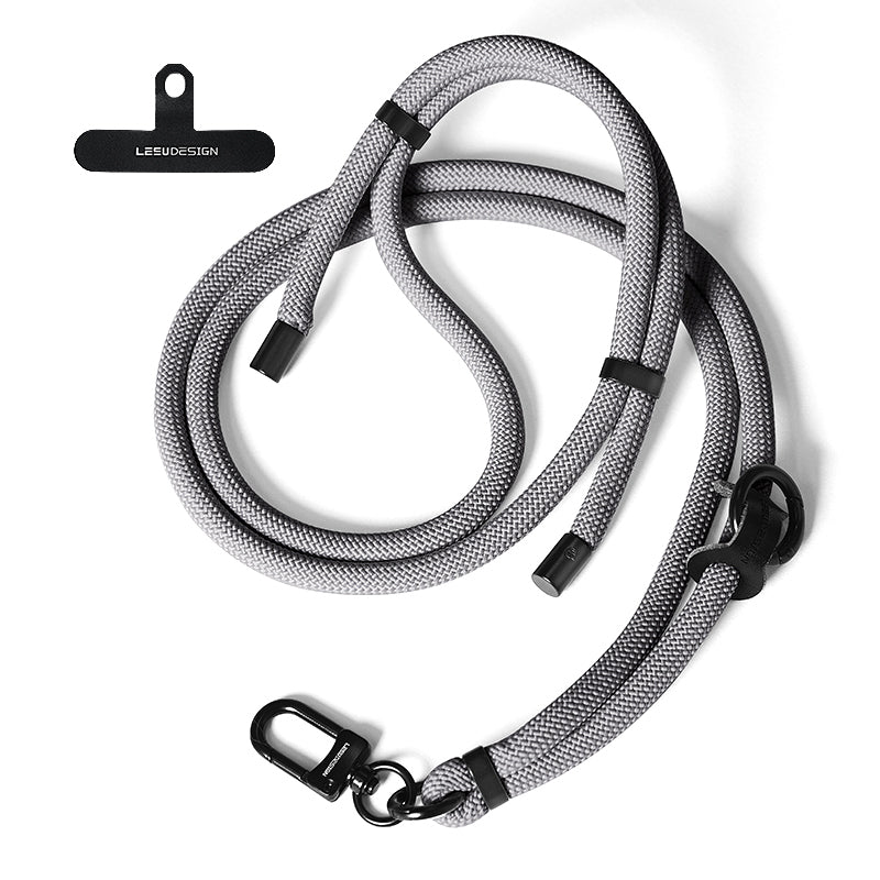 160cm Cell Phone Lanyard Crossbody Phone Neck Shoulder Strap Adjustable Polyester Rope with Patch