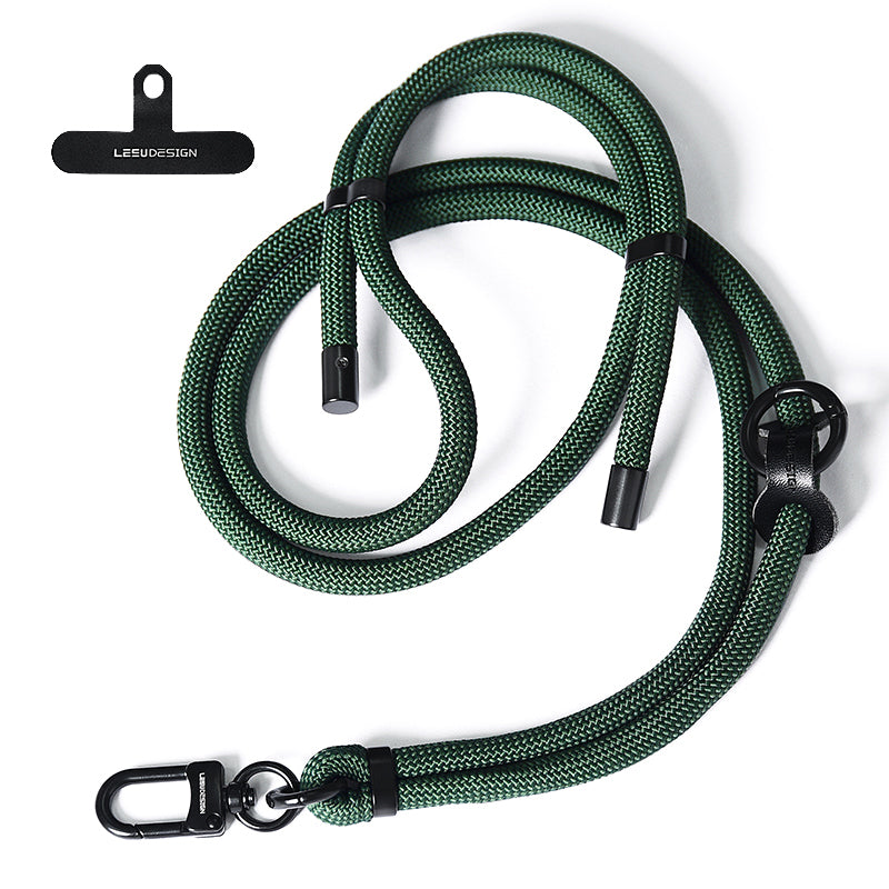 160cm Cell Phone Lanyard Crossbody Phone Neck Shoulder Strap Adjustable Polyester Rope with Patch