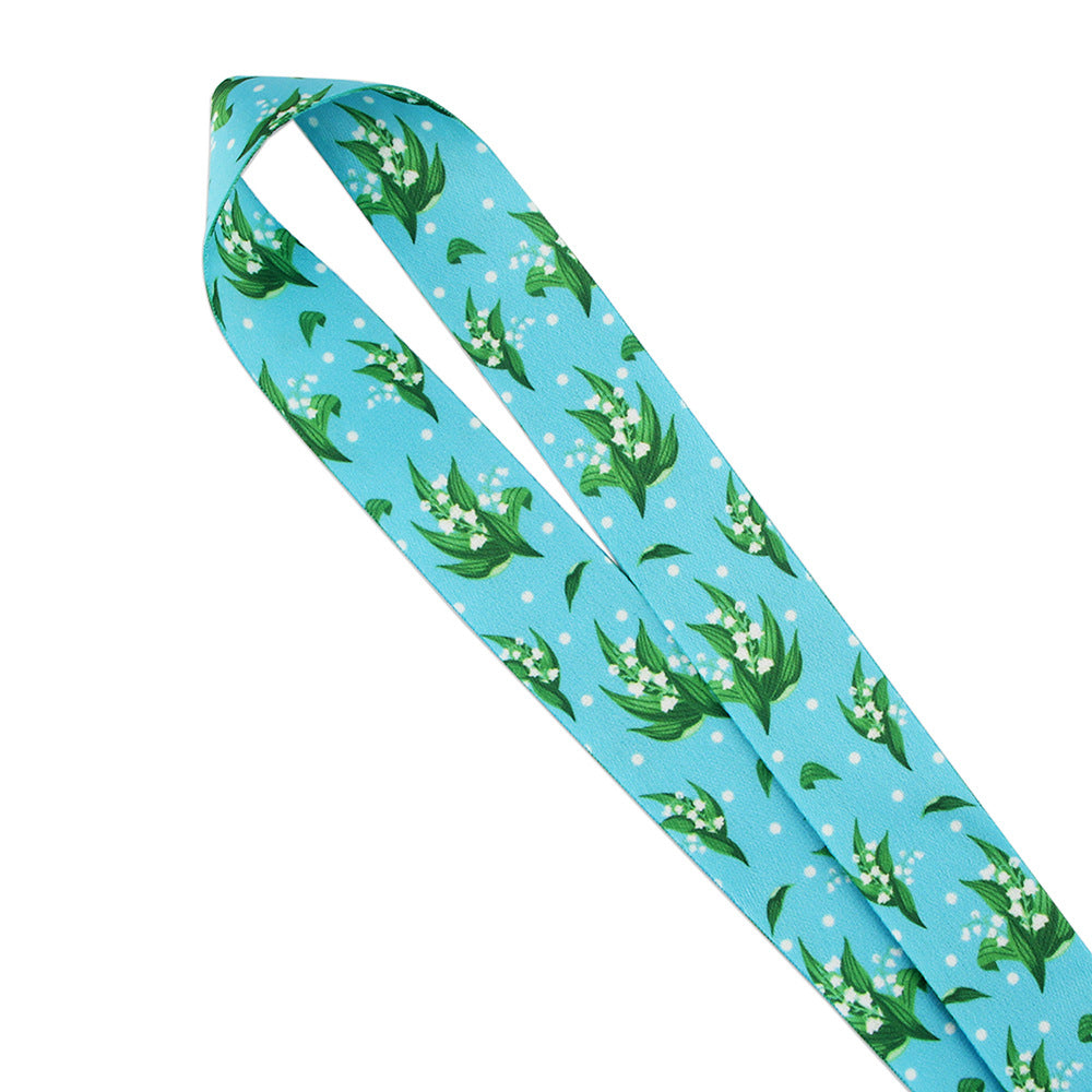 Flower Pattern Phone Lanyard Nylon Strap Keychain ID Holder Keyring for Phones Bags Keys