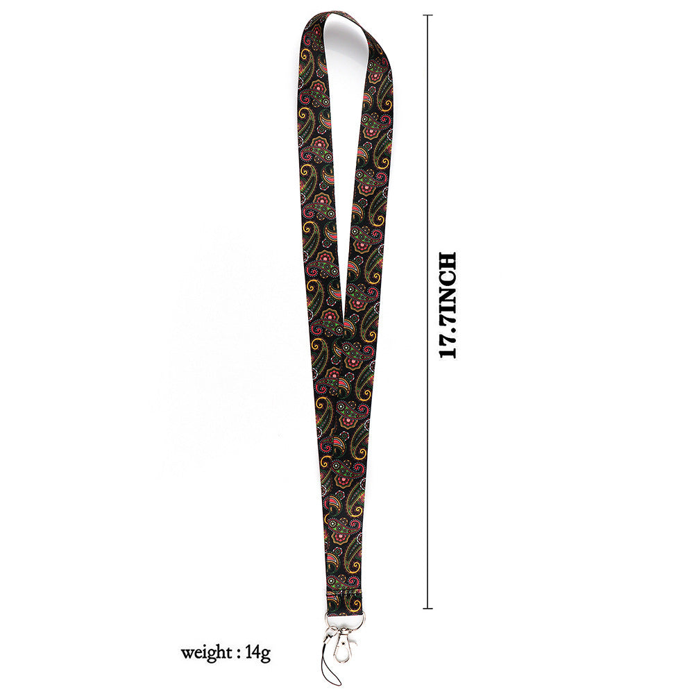 Phone Lanyard Universal Neck Strap Nylon Bohemian Style Key Chain Holder for Phone Case ID Badges