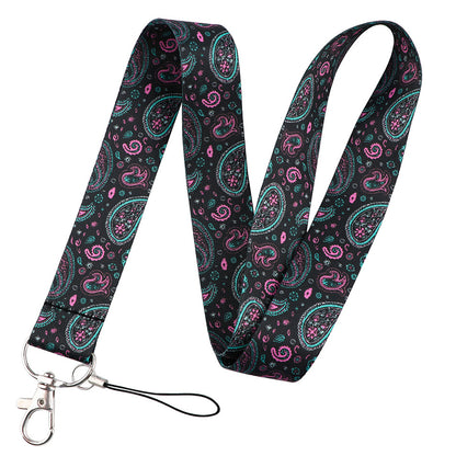 Phone Lanyard Universal Neck Strap Nylon Bohemian Style Key Chain Holder for Phone Case ID Badges