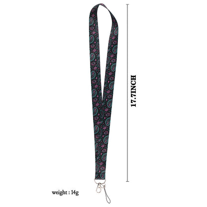 Phone Lanyard Universal Neck Strap Nylon Bohemian Style Key Chain Holder for Phone Case ID Badges