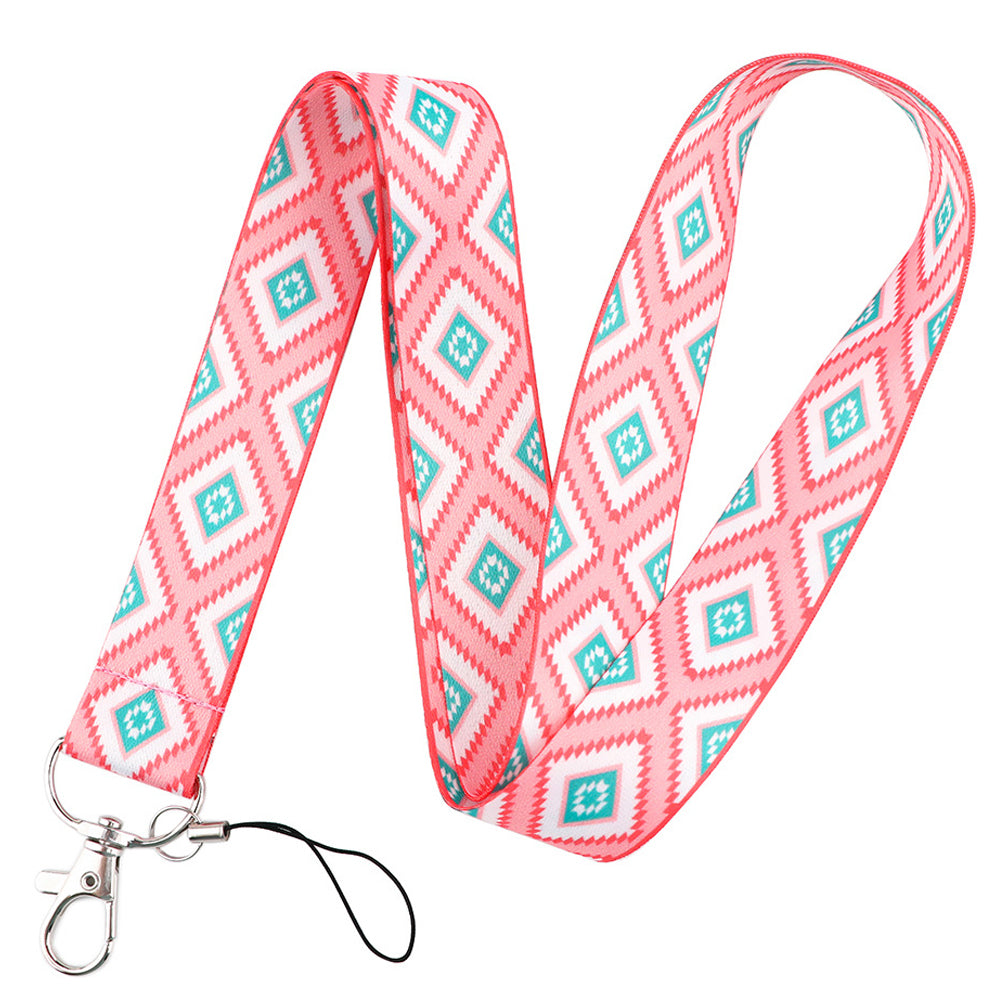 Phone Lanyard Universal Neck Strap Nylon Bohemian Style Key Chain Holder for Phone Case ID Badges