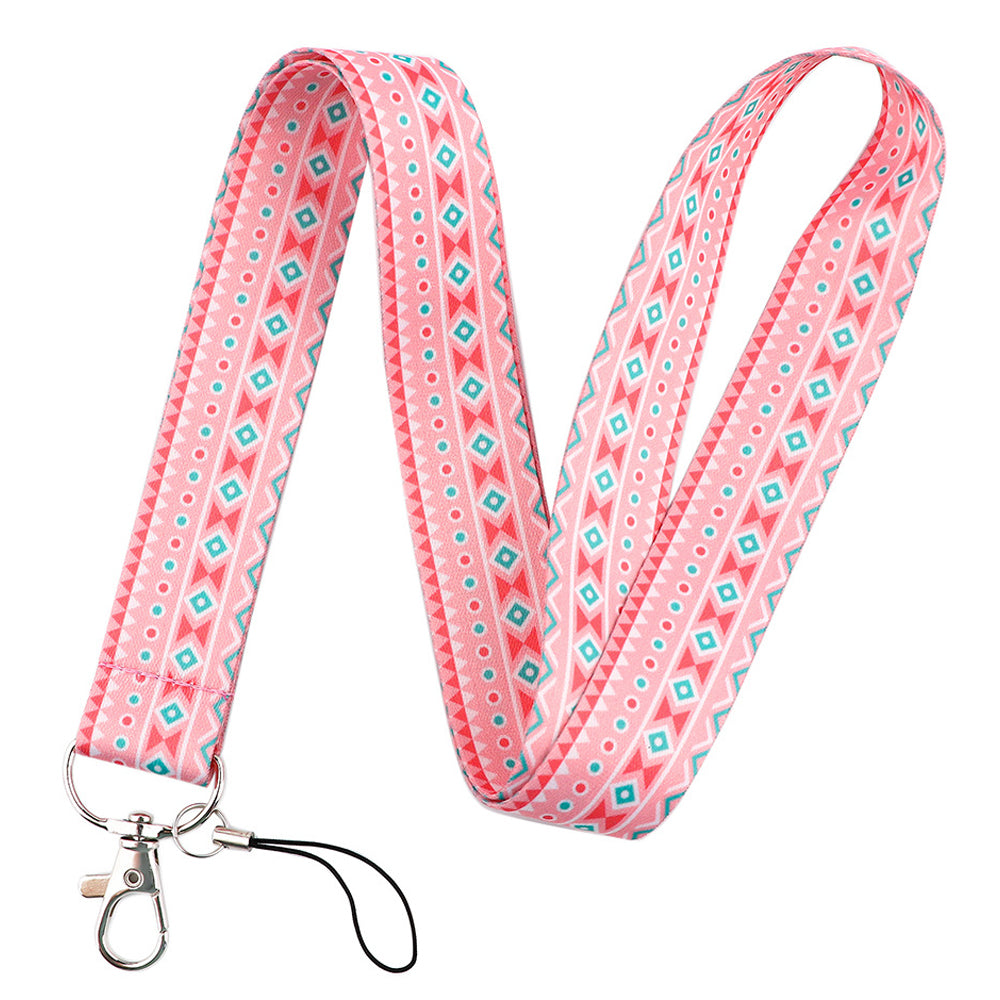 Phone Lanyard Universal Neck Strap Nylon Bohemian Style Key Chain Holder for Phone Case ID Badges