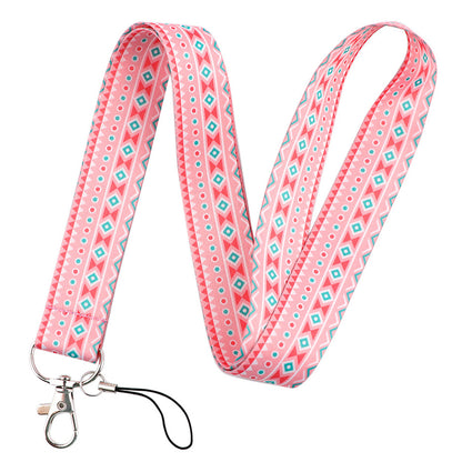 Phone Lanyard Universal Neck Strap Nylon Bohemian Style Key Chain Holder for Phone Case ID Badges