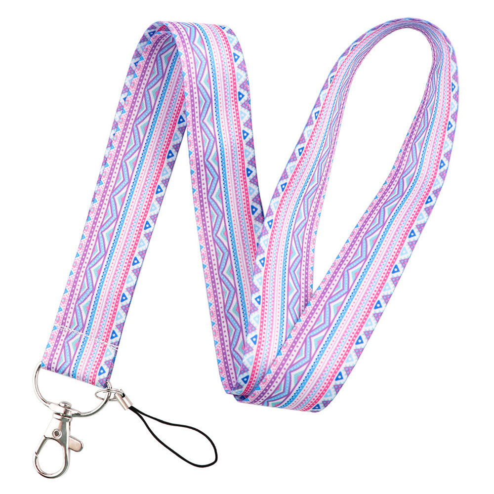 Phone Lanyard Universal Neck Strap Nylon Bohemian Style Key Chain Holder for Phone Case ID Badges