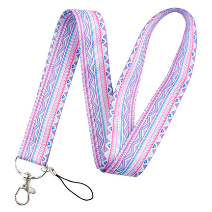 Phone Lanyard Universal Neck Strap Nylon Bohemian Style Key Chain Holder for Phone Case ID Badges