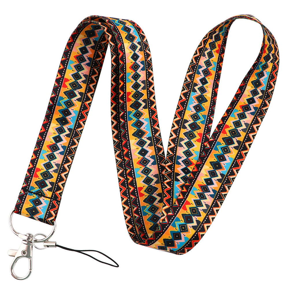 Phone Lanyard Universal Neck Strap Nylon Bohemian Style Key Chain Holder for Phone Case ID Badges