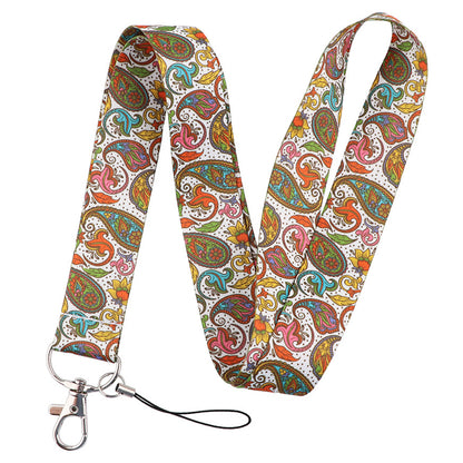 Phone Lanyard Universal Neck Strap Nylon Bohemian Style Key Chain Holder for Phone Case ID Badges
